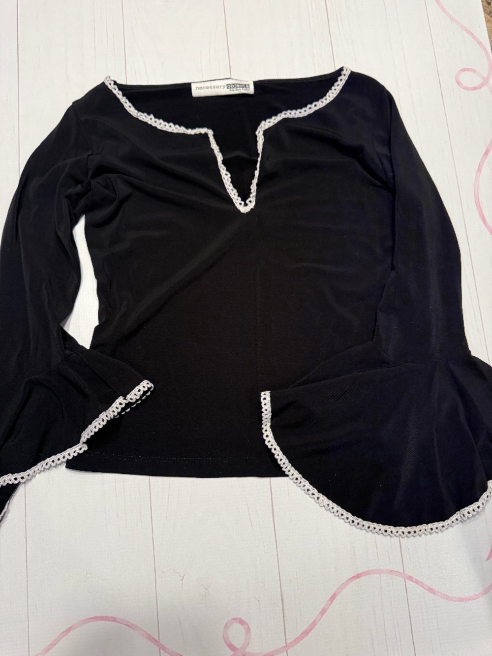 Necessary OBJECTS long sleeve peplum top best for XS/S